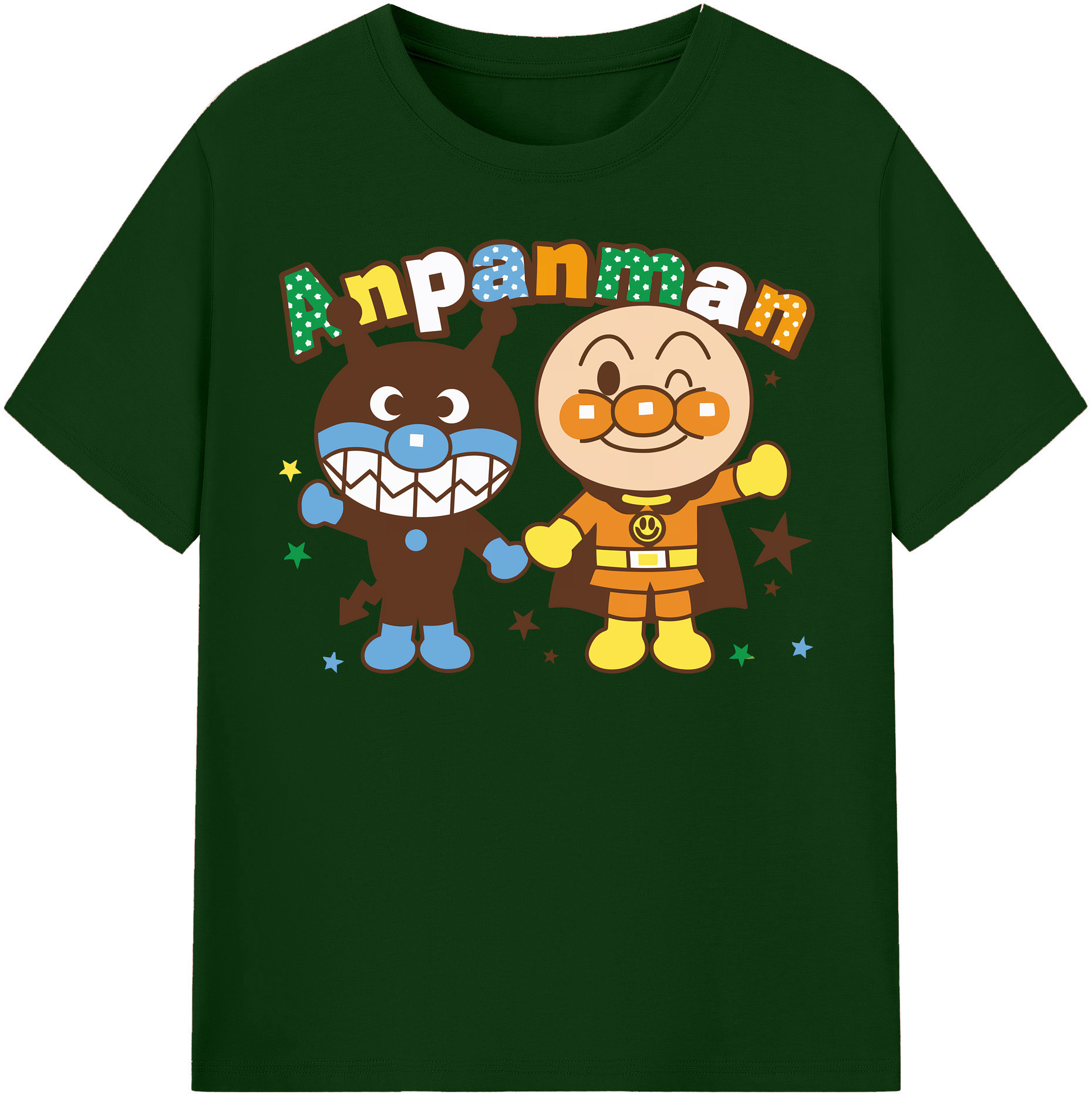 （画像用） アンパンマン Anpanman 綿100％半袖Tシャツ（フロントプリント）